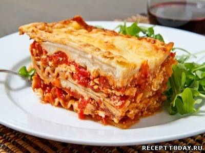 Лазанья с курицей.