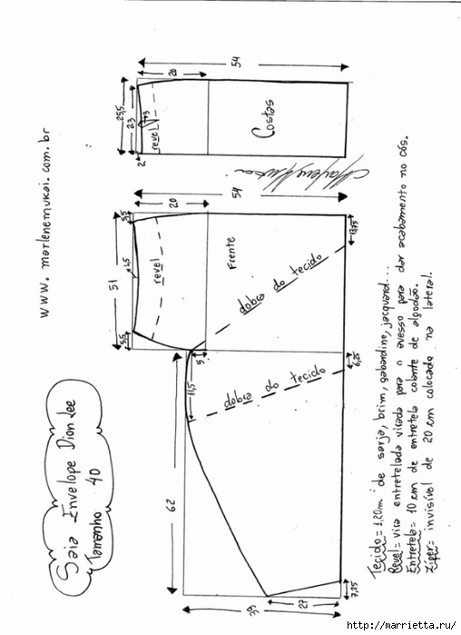 Очень красивая креативная юбка с запахом. Выкройки (4) (508x700, 149Kb)