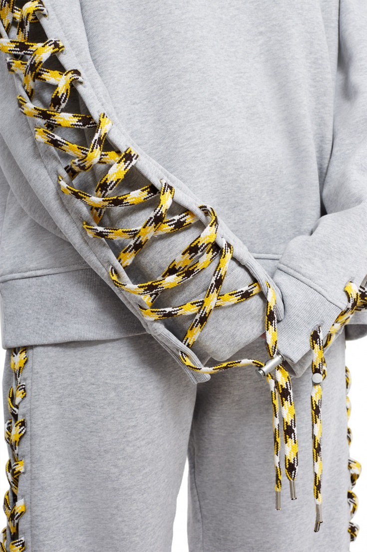 Acne Studios Doris Lace-Up Sleeve Sweatshirt