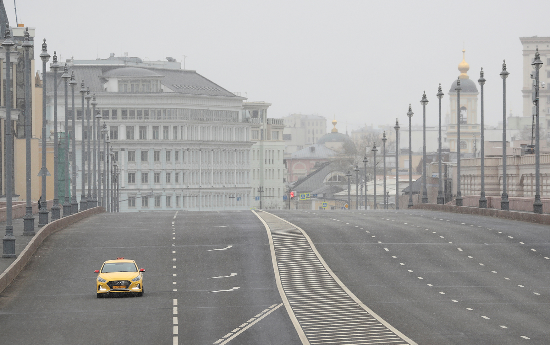 Пустые улицы Москвы ковид