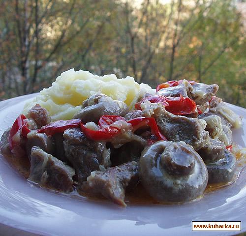 Мясо с грибами "Зимний вечер"