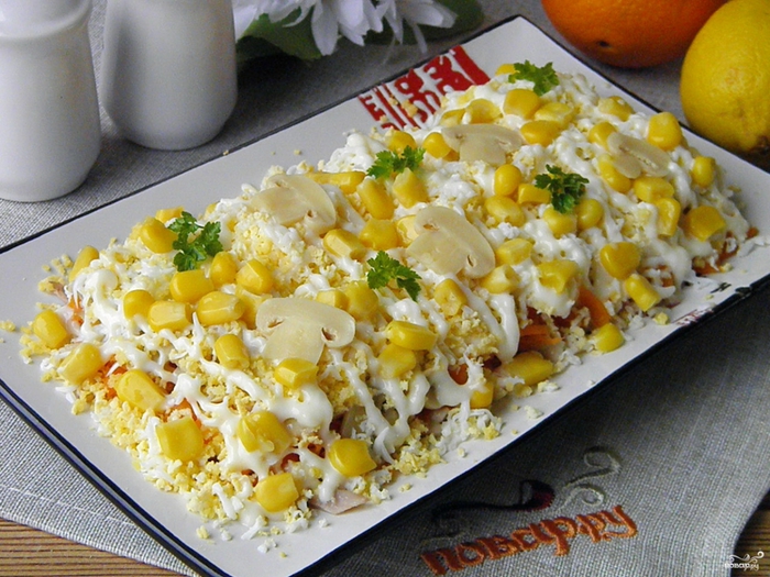 Слоеные салаты простые и вкусные без курицы рецепты