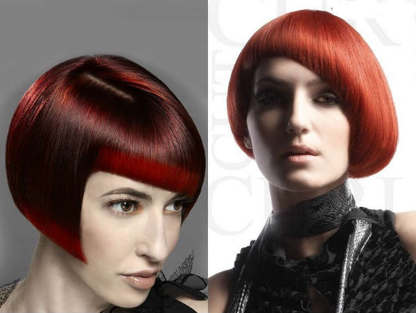 Стрижки с косой челкой Стрижки с косой челкой