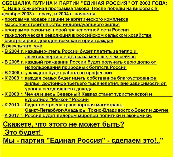 Что наша власть обещала и что получил наш народ... Что наша власть обещала и что получил наш народ...