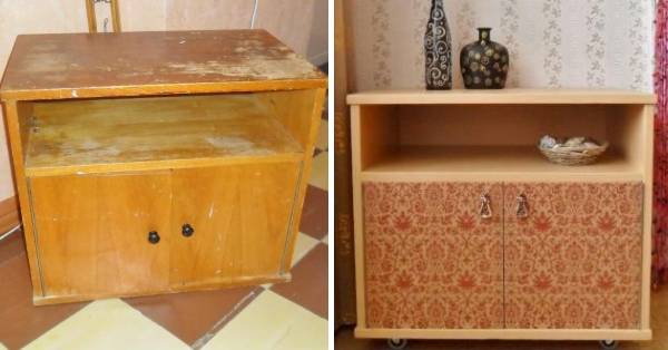 Как переделать старую тумбочку с новой краской