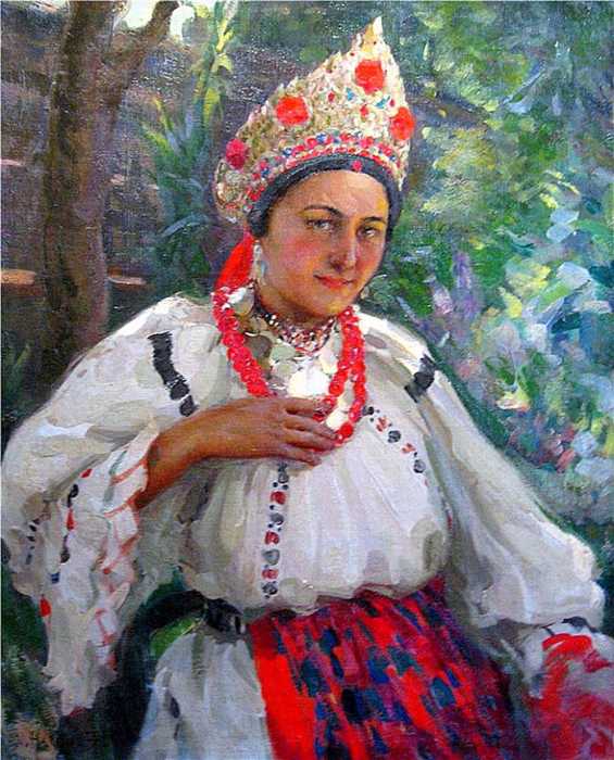 Н. Харитонов, Девушка, 1920 20 портретов русских красавиц