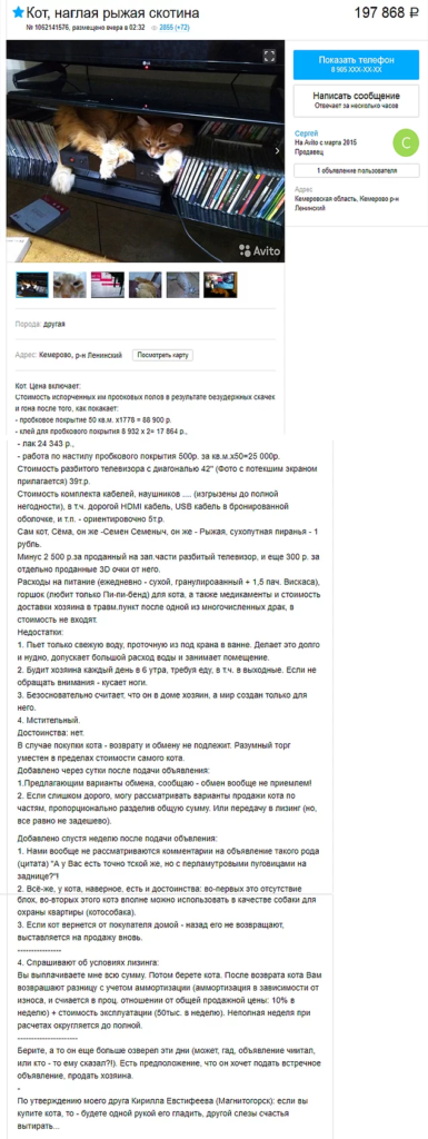 17 объявлений с Авито, которые точно рассмешат вас до слез 17 объявлений с Авито, которые точно рассмешат вас до слез