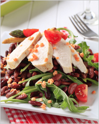 Салат с куриным филе и фасолью - Что приготовить из куриного филе