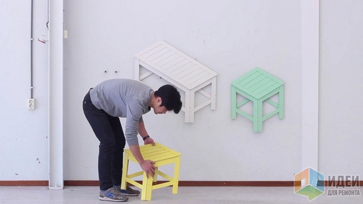 Складные стулья: из 2D в 3D Складные стулья: из 2D в 3D