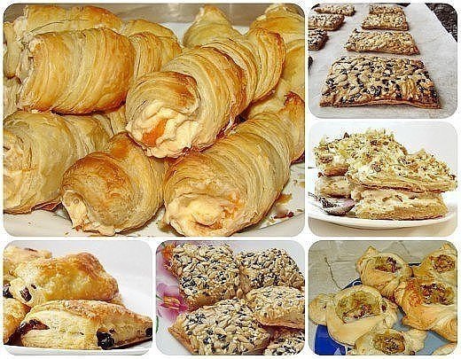10 рецептов из слоёного теста. 10 рецептов из слоёного теста.