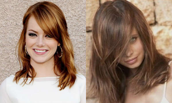 Стрижки с косой челкой Стрижки с косой челкой