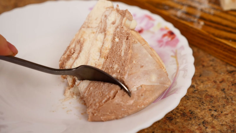 Без выпечки, вкусно для всех: мраморный десерт из творога