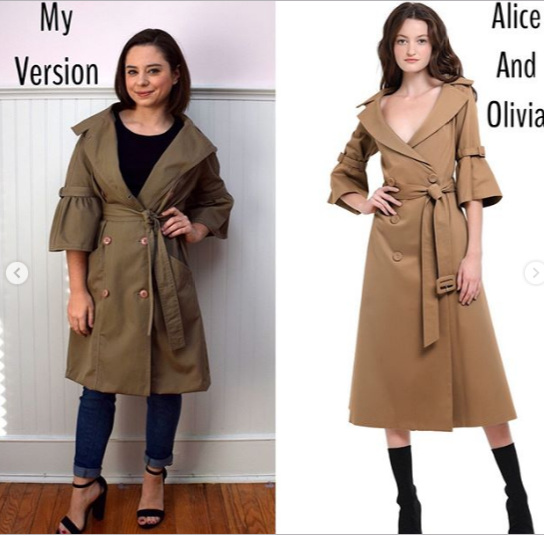 Alice and Olivia повтор тренча переделка плаща