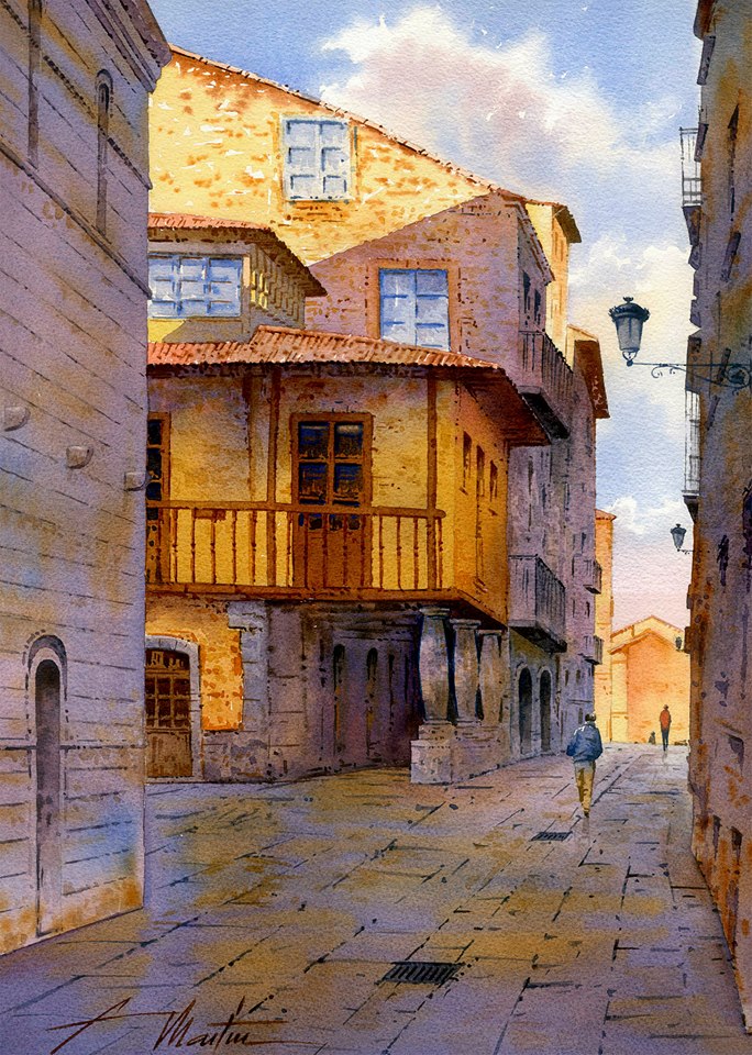 Акварельные пейзажи испанского художника Faustino Martin Gonzalez (Фаустино Мартин Гонсалес)