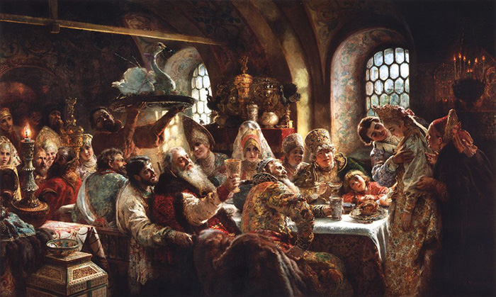 Константин Маковский, Боярский свадебный пир в XVII веке. 1883, Музей Хилвуд, Вашингтон, США Константин Маковский, Боярский свадебный пир в XVII веке. 1883, Музей Хилвуд, Вашингтон, США