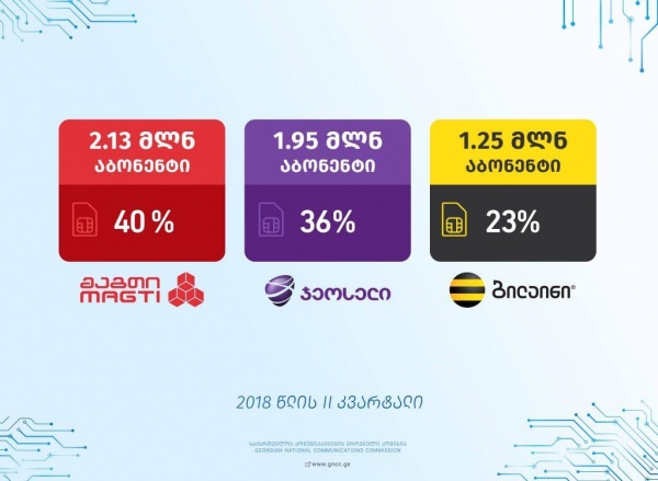 «Дочка» российского «Билайна» занимает 23% мобильного рынка Грузии