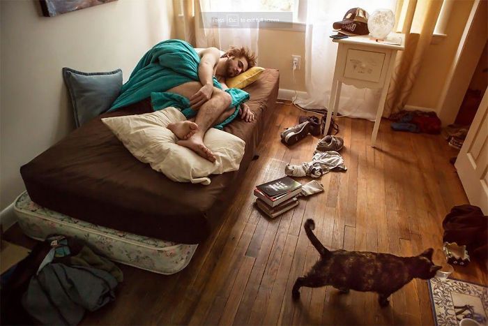 Photographs Shows In Contest People From Different Parts Of The Usa In Their Rooms