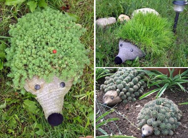 Ежики атакуют! Невероятный декор для сада из пластиковой бутылки Ежики атакуют! Невероятный декор для сада из пластиковой бутылки