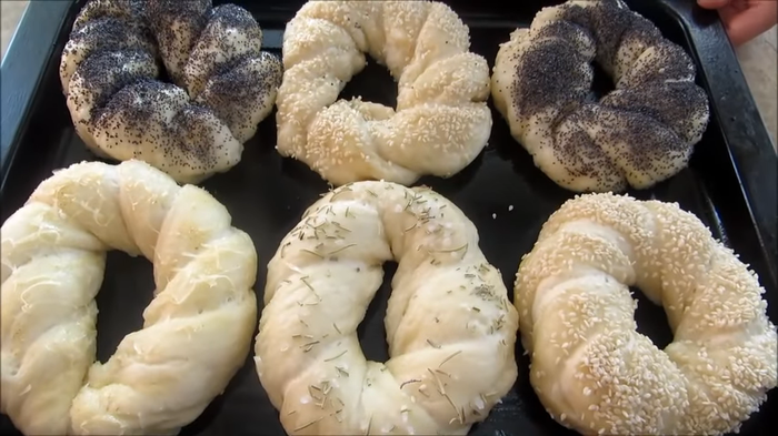 Бейглы в домашних условиях Бейгл, Выпечка, Вкусно, Рецепт, Готовка, Длиннопост, Видео рецепт, Другая кухня, Тесто, Видео