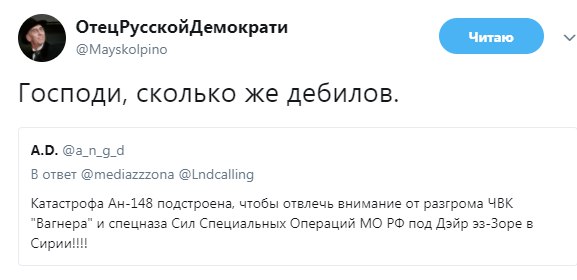 Чем бандеровец отличается от змагара и либероида? Трагедия Ан-148 в Подмосковье
