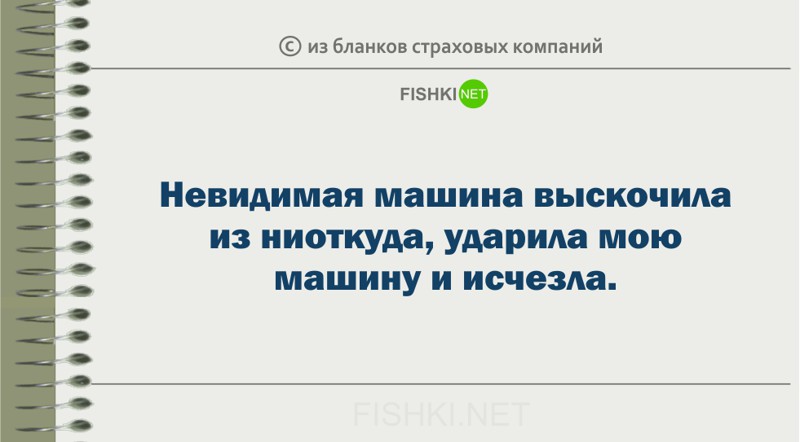 Забавные пояснения из бланков страховых компаний страховка, юмор