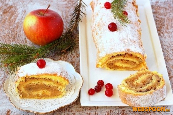 Шарлотка из яблок с корицей рецепт