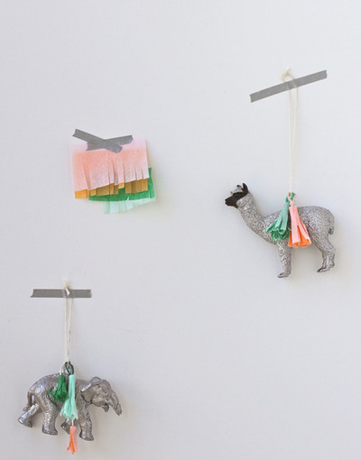 Glitter Tassel Animal Ornaments