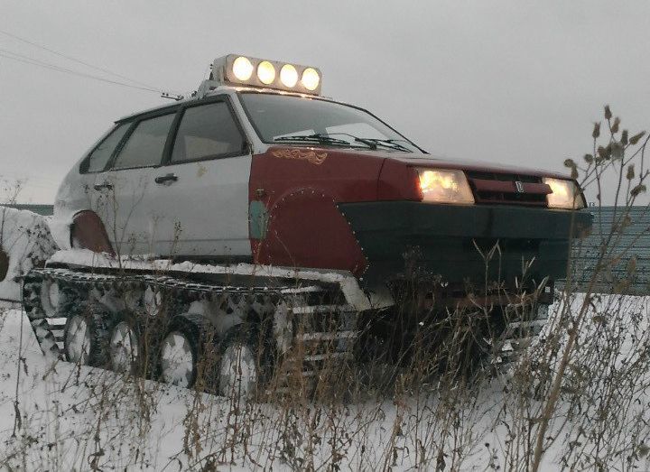 Механик из Омска соорудил вездеход из старой "девятки" Механик из Омска соорудил вездеход из старой "девятки" 2109, ваз, вездеход, самоделка