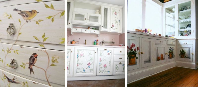 Декупаж мебель на кухню Декупаж мебель на кухню