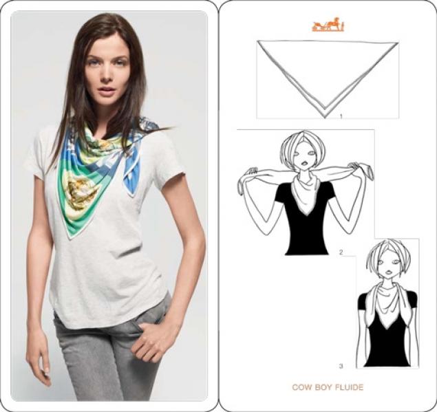 Как носить платок &ndash; 20 идей от HERMES