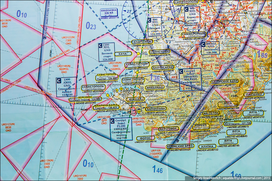 Авиационная карта Крыма