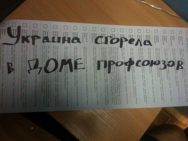 «Живи, Новороссия!»: что пишут на бюллетенях для голосования на Украине.