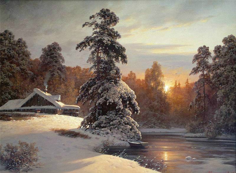 Зима - волшебница в творчестве художника Дмитрия Колпашникова