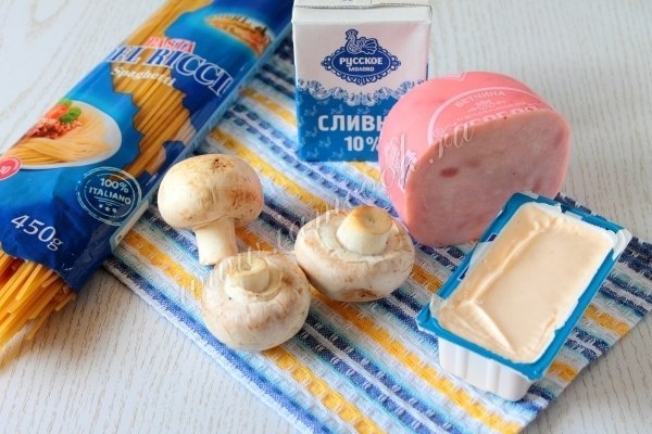 ПАСТА С ВЕТЧИНОЙ И ГРИБАМИ ПАСТА С ВЕТЧИНОЙ И ГРИБАМИ