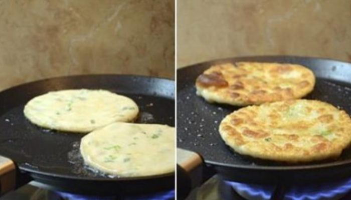 Китайские лепешки с зеленым луком