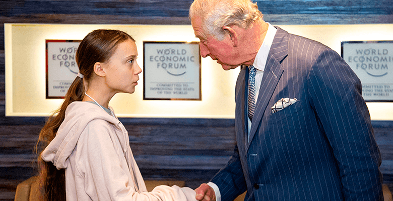 Принц Чарльз познакомился с Гретой Тунберг