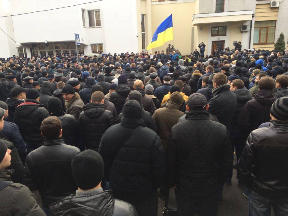Акция протеста милиционеров в Киеве