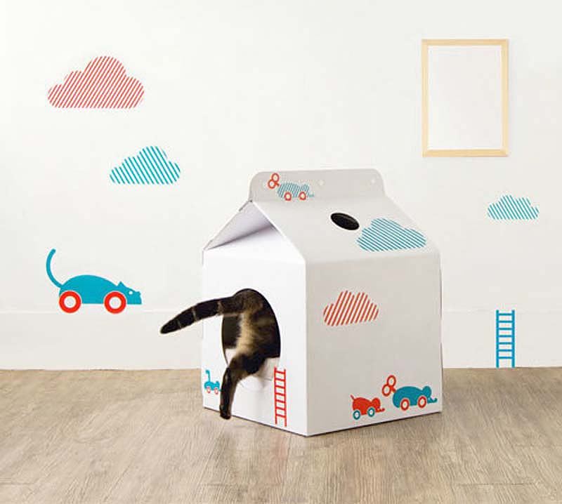 Дом для котов из коробки Дом для котов из коробки