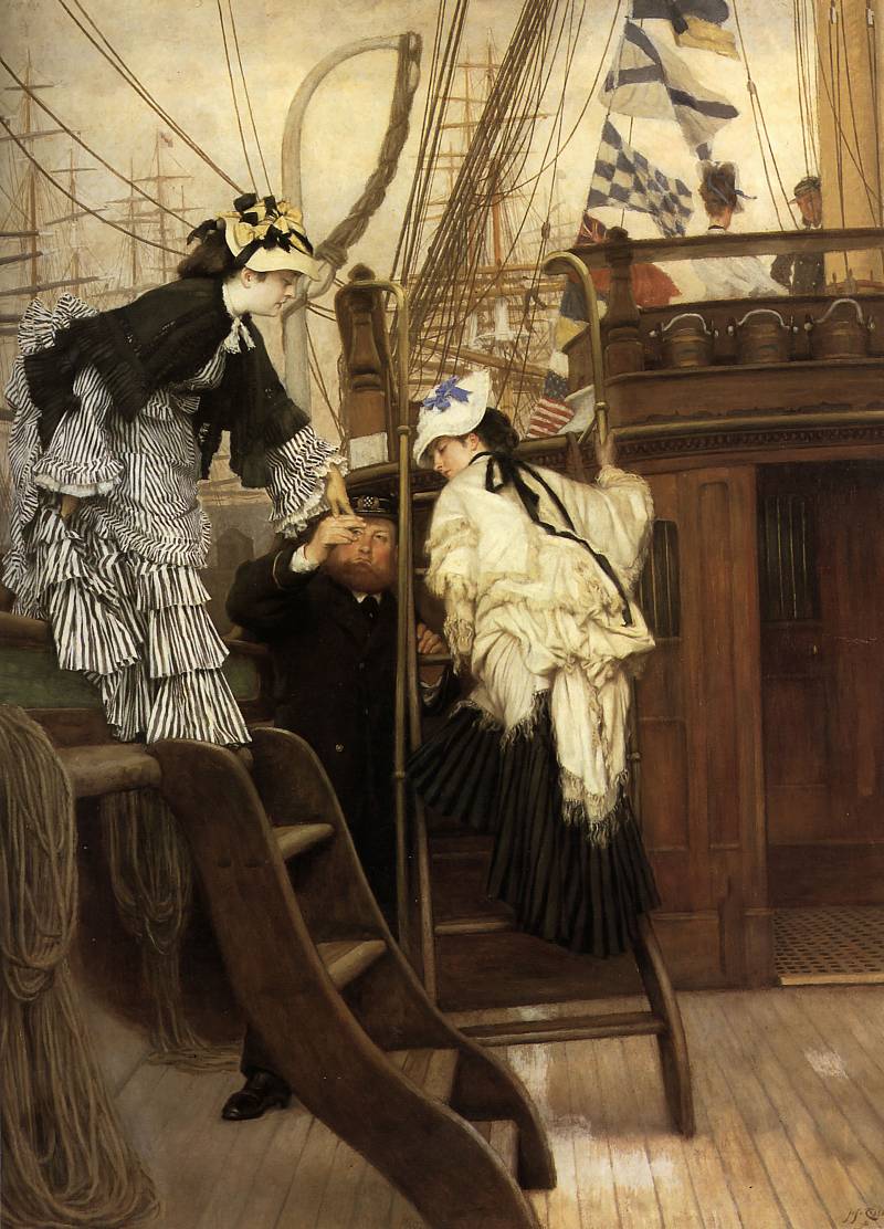 Boarding the Yacht, Автор: Tissot, Jacques Joseph (Жак Джозеф Tissot)Tissot, Jacques Joseph (Живопись на Gallerix.ru)