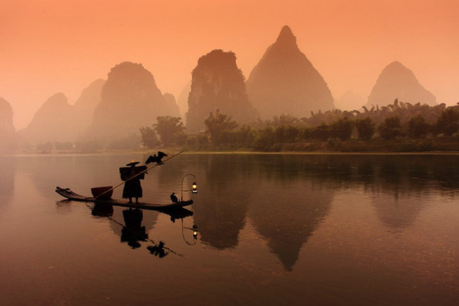 Живописные пейзажи долины реки Ли в Китае