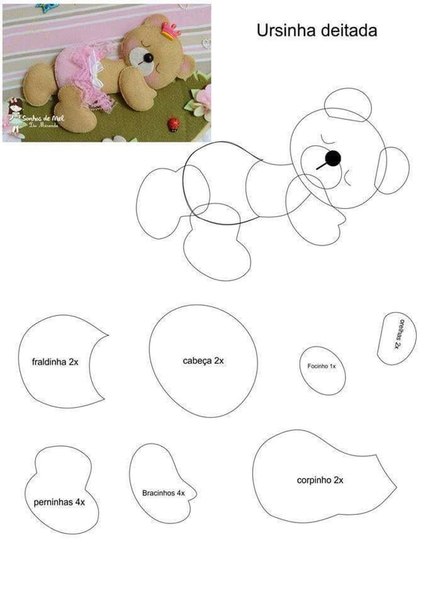 Выкройки из фетра мишка Выкройки из фетра мишка