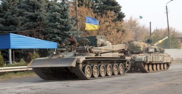 танк ВСУ, отвод вооружения