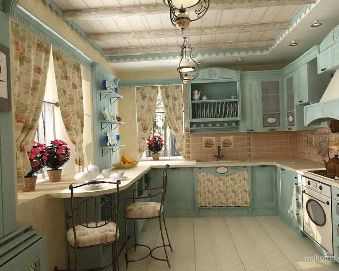 Дизайн и пошив штор и занавесок на кухню, фото наших работ: