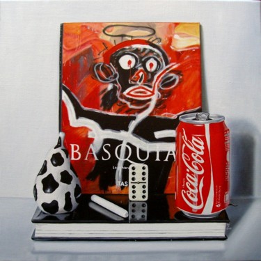 Un Coca-Cola avec Basquiat 40x40x2 cm ©2015 - Jean-Pierre Walter