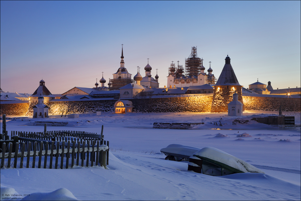 Соловецкий монастырь зимой