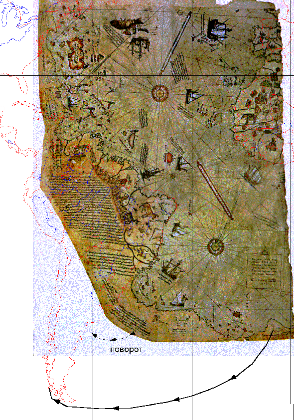 Карта Пири Рейса 1513 г.