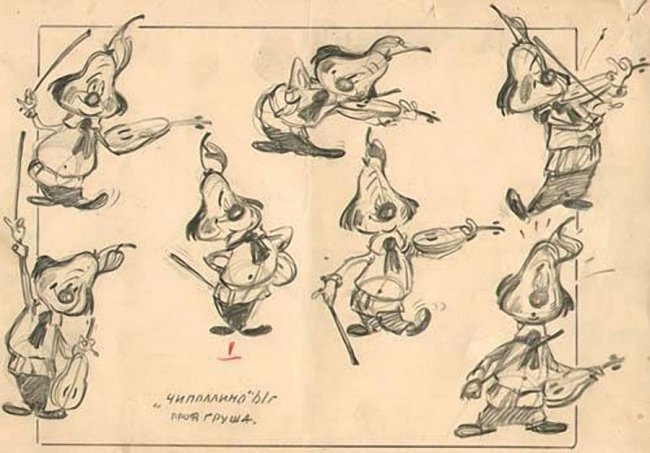 Как выглядели рабочие эскизы к советским мультфильмам эскизы, мультфильмы