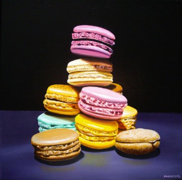 Macarons en clair-obscur 27x27x2 cm ©2019 - Jean-Pierre Walter