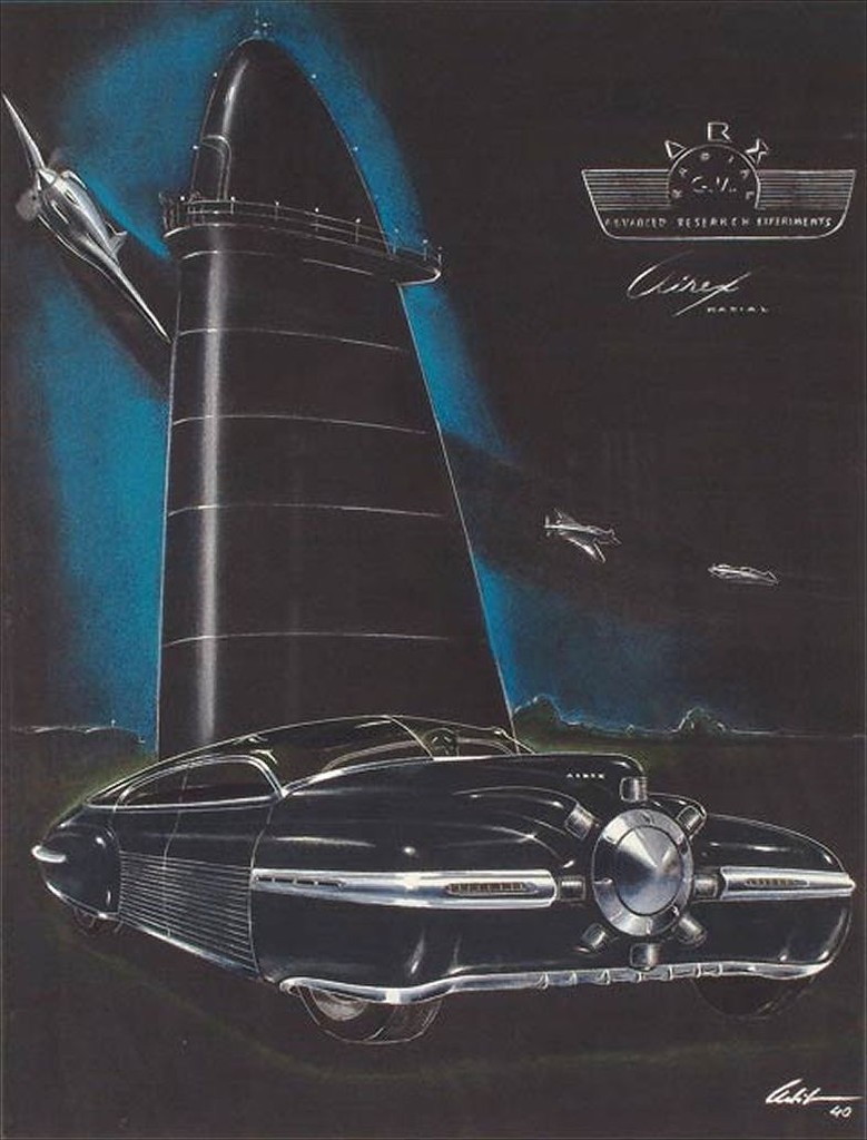 Airex Radial by Richard Arbib '1940 sketch, автодизайн, дизайн