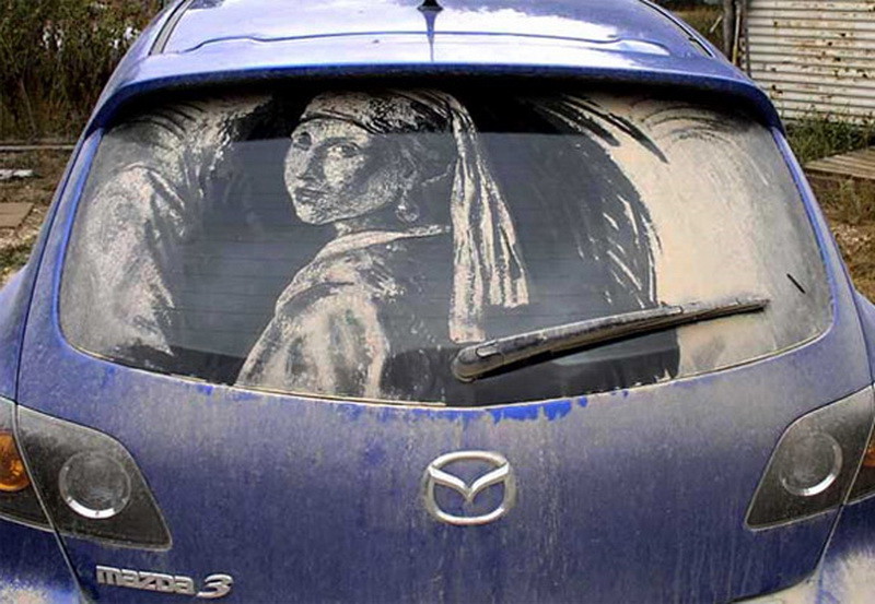 Рисунки по грязи авто, рисунок, рисунок на авто, своими руками, сделай сам, факты